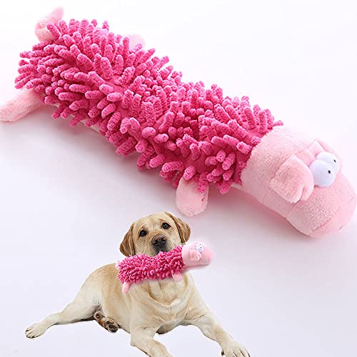 Speedy Panther Quietschendes Hundespielzeug, kein gefülltes Schwein, Hundespielzeug, Plüsch-Hundespielzeug für Langeweile für kleine mittelgroße Hunde (Rosa) von Speedy Panther
