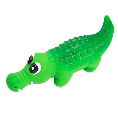 Speedy Panther Quietschendes Hundespielzeug aus Gummi, Krokodil, unzerstörbar, für kleine, mittelgroße und große Hunde, Kauspielzeug, Geburtstagsgeschenk von Speedy Panther