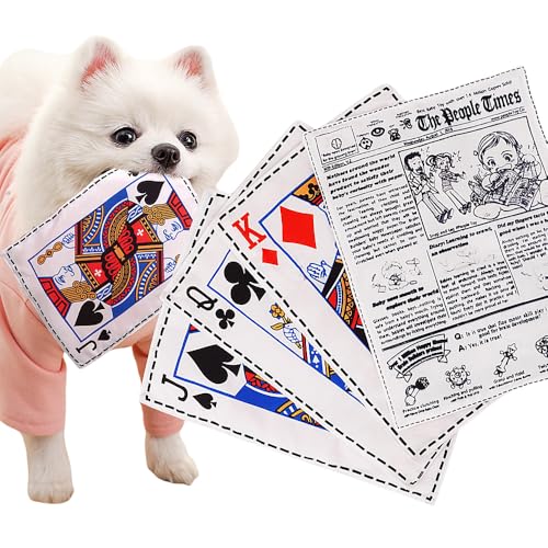 Speedy Panther Quietschendes Hundespielzeug für kleine und mittelgroße Hunde, robustes Hundespielzeug mit Knistergeräusch, Spielkarten, JQK Welpen-Zerrspielzeug von Speedy Panther