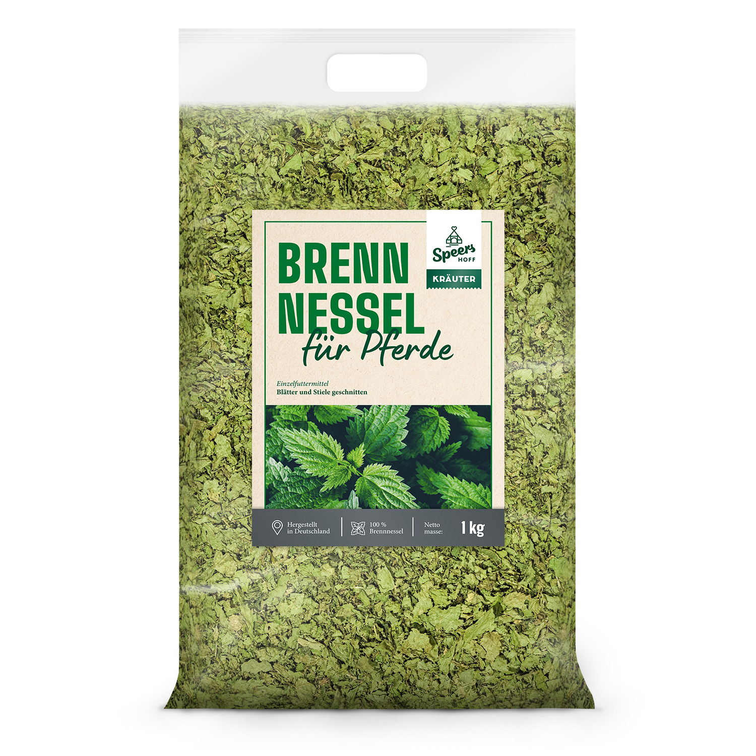 Speers Hoff Brennnessel für Pferde 1kg Bei Hufrehe & Nierenproblemen Speers Hoff Brennnessel für Pferde 1kg Bei Hufrehe & Nierenproblemen von Speers Hoff