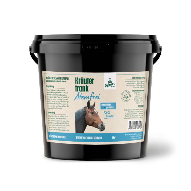 Speers Hoff Kräutertrank Atemfrei für Pferde 1kg Eimer Atemfrei-Formel Speers Hoff Kräutertrank Atemfrei für Pferde 1kg Eimer Atemfrei-Formel von Speers Hoff