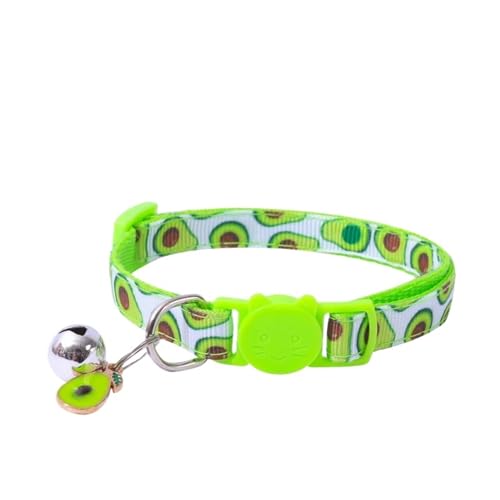 Buntes Haustierhalsband mit Fruchtmuster – verstellbare Glöckchen-Haustierhalskette for Hunde, Katzen und Welpen (Color : C05) von SpeesY