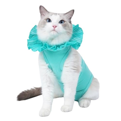 Haustier-Erholungsanzug, Schwanzöffnung, verhindert Infektionen, Katzen-Schutzkleidung, Heimtierbedarf (Color : Green, Size : S) von SpeesY