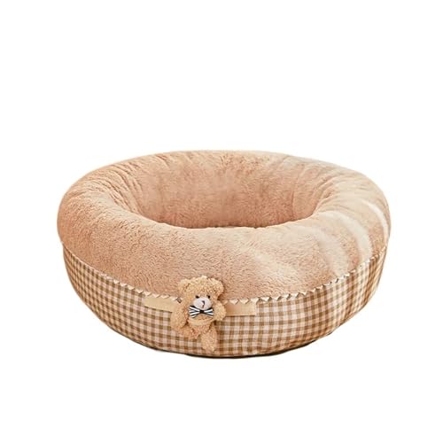 Haustier-Hunde-Nest, verdickter Teddy, kleine Schlafmatte, Katzen-Nest-Zubehör (Color : C1, Size : L-65x22cm) von SpeesY