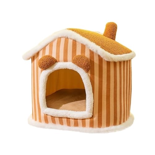 Haustier-Nest-Haustyp, geschlossenes Katzennest, warmes Katzenbett, Hundenest, Katzenhaus, Katzennest-Zubehör (Color : C1, Size : M-40x32cm) von SpeesY