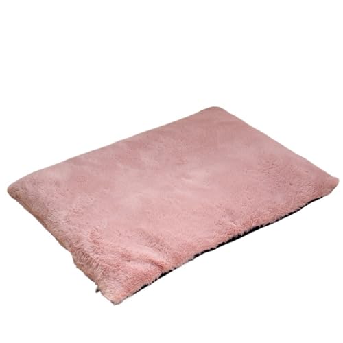Hundeschlafmatte, warme Haustierbettmatratze, Welpenkatze, Sofadecke for kleine große Hunde, Katzen, Zwinger, waschbar (Color : Pink, Size : M) von SpeesY