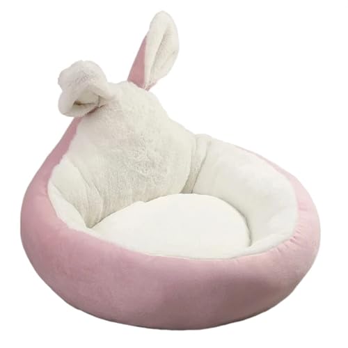 Niedliches Hunde- und Katzenbett, warme Matte, Hundekissen, Welpenhütte, Katzenschlafbett, kleines, mittelgroßes Haustiernest (Color : Pink, Size : M 60CM) von SpeesY