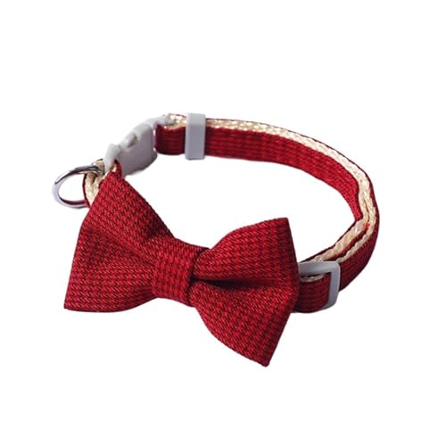 Schleife Plaid Halsband Haustier Welpe Katze Hund Verstellbares Halsband for kleine Hunde Krawatte Fliege Süßes Haustierzubehör (Color : C3) von SpeesY