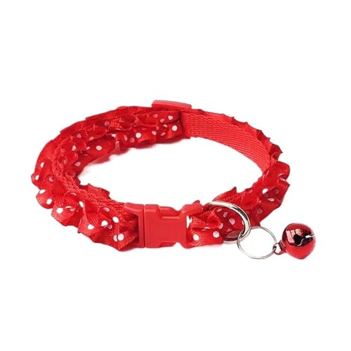 Süßes, süßes Haustierhalsband, Halskette, Hunde- und Katzenhalsband mit verstellbarem Glöckchen-Anhänger (Color : C02) von SpeesY