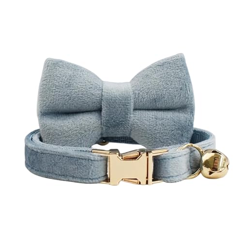 Süßes Katzenhalsband mit Schleife, personalisiertes Katzenhalsband mit Kätzchenhalsband-Halskette (Color : C4, Size : L for Neck 20-32cm) von SpeesY