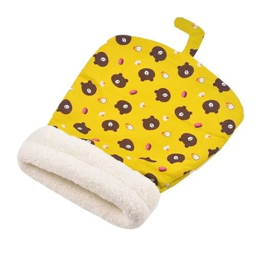 Verdickte Katzentasche, Abnehmbarer Warmer Katzenschlafsack, weiches, bequemes Nest for Haustiere (Color : Yellow, Size : 55x45cm) von SpeesY