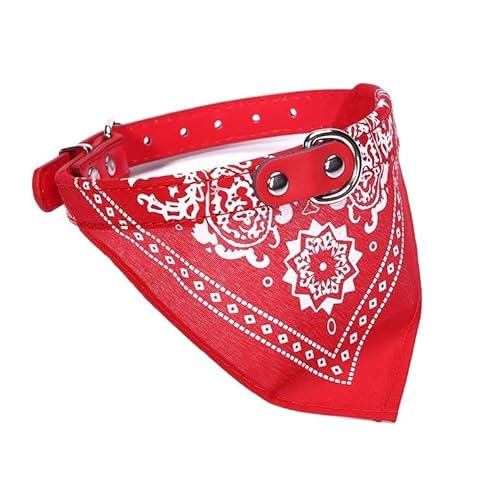 Verstellbares Halsband for Hunde, Trompetenhalsband, Mehrfarbig, dreieckiges Handtuch, Haustierhalsband, Heimtierbedarf, Hundezubehör (Color : C1, Size : L) von SpeesY