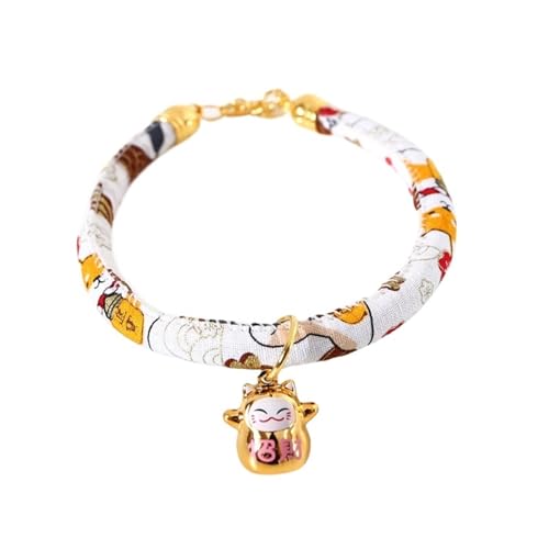 Verstellbares Halsband mit Glöckchen, niedliche Halskette, Haustier-Seil, Kätzchen-Kätzchen-Kragen, kleines Hundezubehör (Color : C2, Size : M 25-30cm) von SpeesY