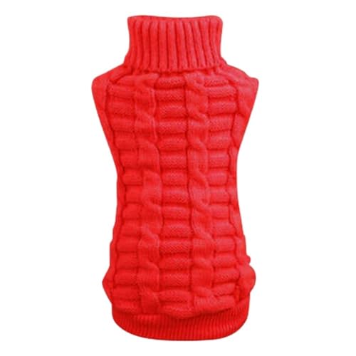 Warme und stilvolle Rollkragenpullover for das Outfit Kleiner Hunde und Katzen (Color : C1, Size : S) von SpeesY