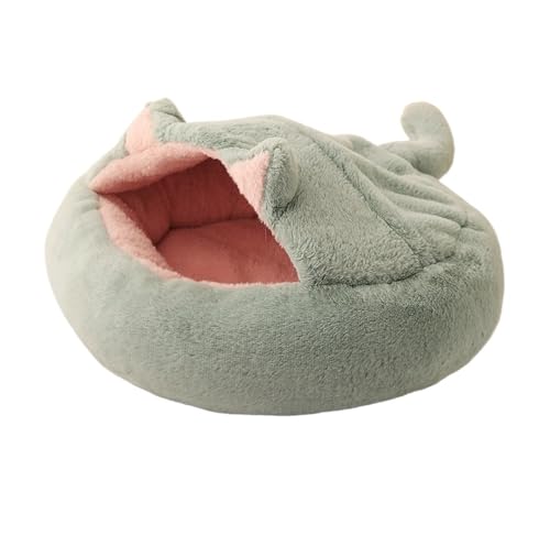 Weiches Bett, Warmer Katzenschlafsack, halbgeschlossene Katzenhöhle, kleine Hundebetten, Kätzchenkissen, Haustierhaus (Color : 3, Size : 65cm) von SpeesY