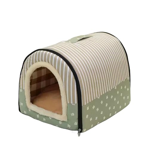 Zwingerbettmatte for kleine mittelgroße Hunde und Katzen, warmes Katzenbett, Nest, Haustierprodukte, Korb, Haustiere, Welpenhöhle, Sofa (Color : C10, Size : L-60x48x43cm) von SpeesY