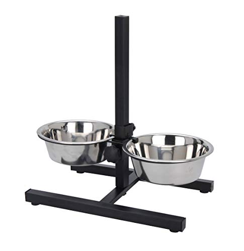 Spetebo Hunde Futterstation höhenverstellbar - 2 Schüsseln - Futterbar Futternapf Fressnapf Wassernapf für Innen und Außen Spetebo Hunde Futterstation höhenverstellbar - 2 Schüsseln - Futterbar Futternapf Fressnapf Wassernapf für Innen und Außen von Spetebo