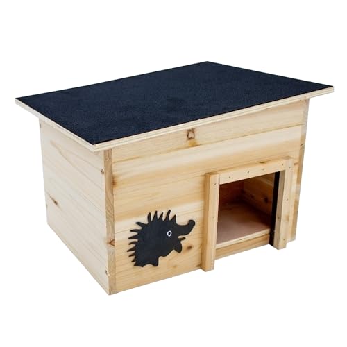 Spetebo Holz Igelhaus mit Labyrinth Eingang - 32 x 21 cm - Winter Igelhotel mit schwarzem Flachdach - Igelhöhle Igelhütte Winterquartier Futterhaus Überwinterungshilfe Nest für Igel Spetebo Holz Igelhaus mit Labyrinth Eingang - 32 x 21 cm - Winter Igelhotel mit schwarzem Flachdach - Igelhöhle Igelhütte Winterquartier Futterhaus Überwinterungshilfe Nest für Igel von Spetebo