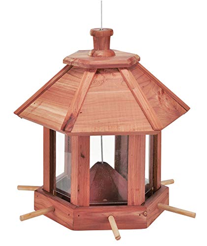 Spetebo Vogel Futterhaus aus Holz - Vogelhaus Futterstation - Futterstelle Vogelhäuschen von Spetebo
