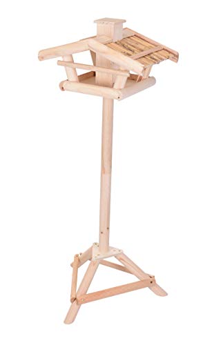 Spetebo Vogel Futterhaus mit Ständer aus Holz - Vogelhaus Futterstation - Futterstelle Wildvögel Vogelhäuschen Spetebo Vogel Futterhaus mit Ständer aus Holz - Vogelhaus Futterstation - Futterstelle Wildvögel Vogelhäuschen von Spetebo
