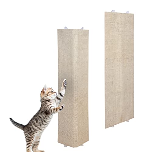 Wand Katzenkratzbrett mit 2 verschiedenen Seiten 80 x 27 cm - 2er Set - Sisal und Plüsch Katzen Kratzecke zum Legen oder Hängen - Kratzmatte zur Krallenpflege für die Wandmontage geeignet Wand Katzenkratzbrett mit 2 verschiedenen Seiten 80 x 27 cm - 2er Set - Sisal und Plüsch Katzen Kratzecke zum Legen oder Hängen - Kratzmatte zur Krallenpflege für die Wandmontage geeignet von Spetebo