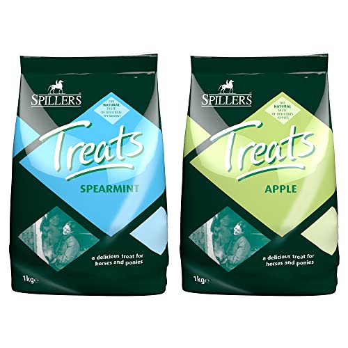 SPILLERS Pferdeleckerli 2er Pack - Apfel 1kg und grüne Minze 1kg - Leckeres Leckerli zur Belohnung von Pferden und Ponys SPILLERS Pferdeleckerli 2er Pack - Apfel 1kg und grüne Minze 1kg - Leckeres Leckerli zur Belohnung von Pferden und Ponys von Spillers