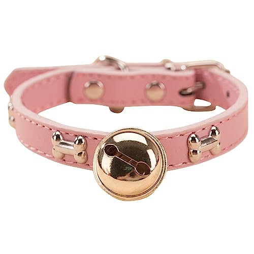 Haustierhalsband, verstellbar, verschleißfest, weiches Knochenmuster, Haustierzubehör, Valentinstag, Muttertag, Hochzeit, Jahrestag, Party, Abschluss, Weihnachten, Geburtstag (Rosa, M) von SpirWoRchlan