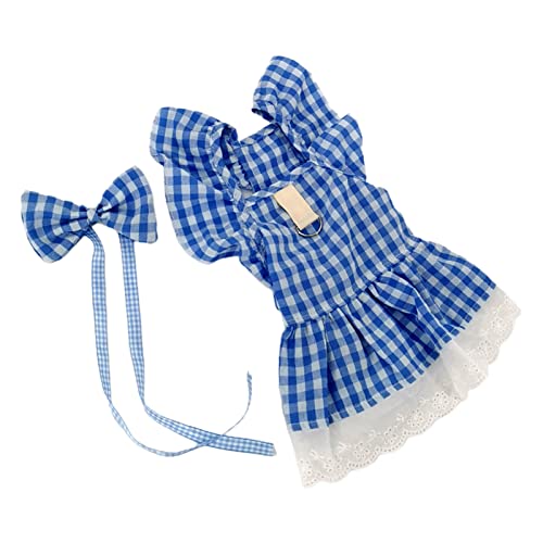 Haustierkleid mit Blumenmuster, plissierter Saum, winddicht, Haustierweste, Welpen, fliegende Ärmel, Kleidung für Frühling, Weihnachten, Geburtstag, Blau, Größe XS Haustierkleid mit Blumenmuster, plissierter Saum, winddicht, Haustierweste, Welpen, fliegende Ärmel, Kleidung für Frühling, Weihnachten, Geburtstag, Blau, Größe XS von SpirWoRchlan