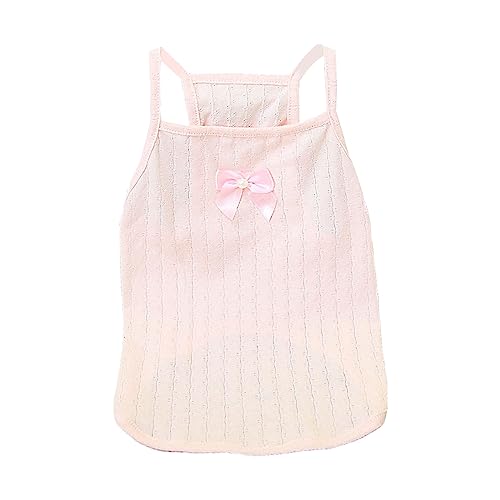 Haustierkleidung, dünn, gute Flexibilität, leicht, weiche Textur, nicht einlaufend, dekorative Baumwolle, Schleife, Frühlingszubehör, Valentinstag/Muttertag/Weihnachten/Geburtstag (Rosa, S) von SpirWoRchlan
