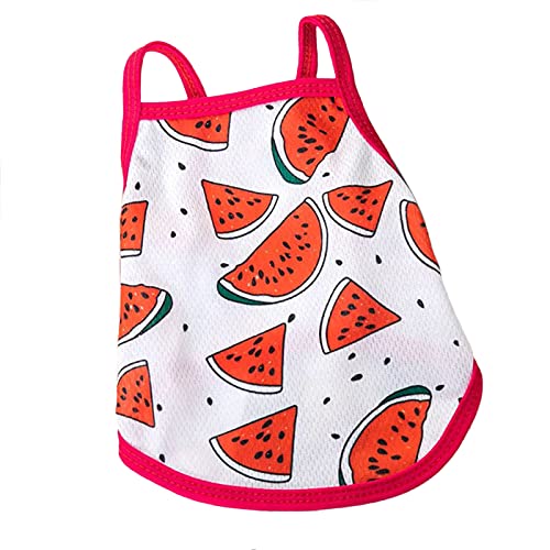 Haustierkleidung Obstmuster Atmungsaktive Polyester Cartoon Haustier Hundeweste für Haustierbedarf Valentinstag/Muttertag/Hochzeit/Jahrestag/Party/Abschluss/Weihnachten/Geburtstag Geschenke - Wassermelonenrot XS Haustierkleidung Obstmuster Atmungsaktive Polyester Cartoon Haustier Hundeweste für Haustierbedarf Valentinstag/Muttertag/Hochzeit/Jahrestag/Party/Abschluss/Weihnachten/Geburtstag Geschenke - Wassermelonenrot XS von SpirWoRchlan