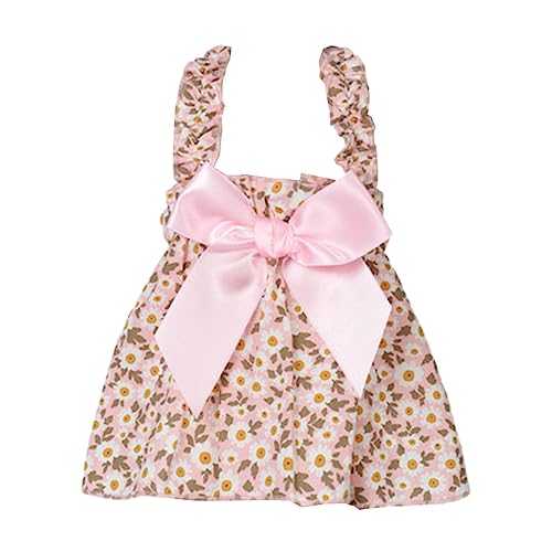Hundekleid, bequem, weich, auffällig, Baumwolle, Blumenmuster, Schleife, Halfterkleid, Haustierbedarf, Valentinstag/Muttertag/Weihnachten/Geburtstagsgeschenke (Rosa, M) von SpirWoRchlan