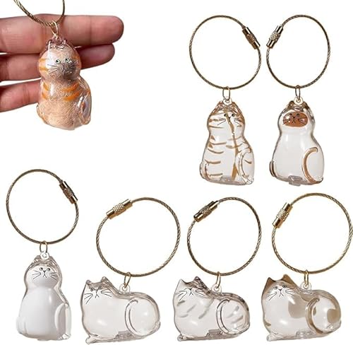 Katzenhaar-Aufbewahrungsflasche, Haustierfell und Haare, Andenken-Flasche, Schlüsselanhänger zum Sammeln von Katzen, Hundehaaren, Haustieren, Gedenkgeschenke, Andenken, Haustierverlust von SpirWoRchlan