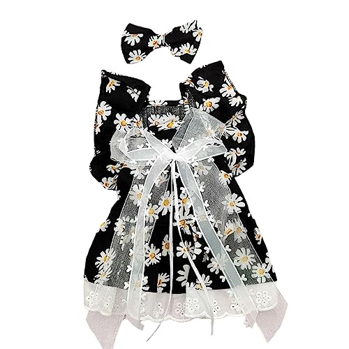 Sommer-Hundekleid, niedliche Schleife, Haarnadel, Blumendruck, elegantes Outfit, lässig, Schleife, Spitze, Prinzessinnenkleid, Haustier-Katze, zweibeinige Kleidung, Welpen-Kostüm, Sommer-Hundekleid, niedliche Schleife, Haarnadel, Blumendruck, elegantes Outfit, lässig, Schleife, Spitze, Prinzessinnenkleid, Haustier-Katze, zweibeinige Kleidung, Welpen-Kostüm, von SpirWoRchlan