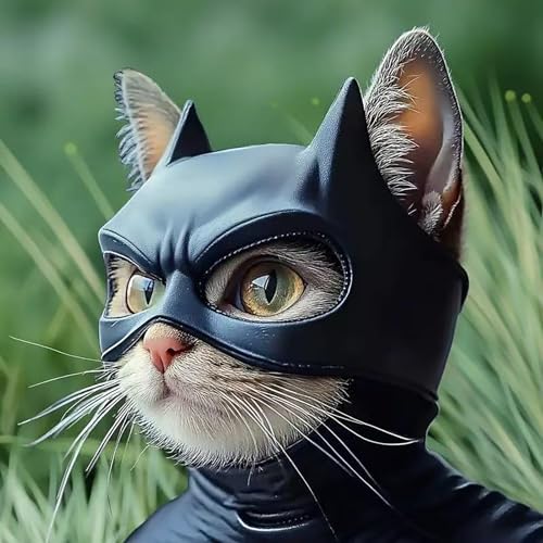 SpirWoRchlan Katze Fledermaus Maske Halloween Kostüme Zubehör für Katzen Fledermaus Katze Cosplay Bekleidung Katzenmaske Cosplay Katze Cosplay Hut Katzen-Maske für Halloween Cosplay Lustige Katze von SpirWoRchlan