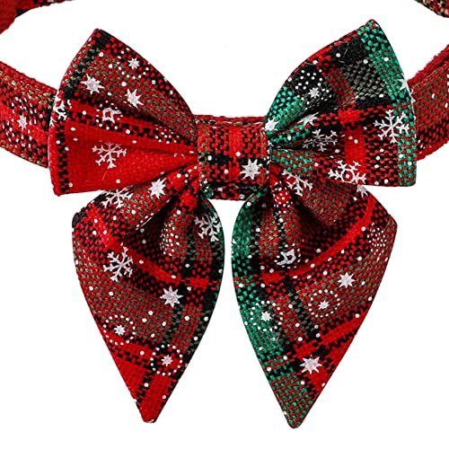 SpirWoRchlan Weihnachtsdekoration, Welpenhalsband, Schneeflocken-Druck, Anti-Erstickung, verstellbar, Weihnachts-Halsband, Schleife, Haustierzubehör, Weihnachtsdekoration, Ornamente, Party-Dekoration, SpirWoRchlan Weihnachtsdekoration, Welpenhalsband, Schneeflocken-Druck, Anti-Erstickung, verstellbar, Weihnachts-Halsband, Schleife, Haustierzubehör, Weihnachtsdekoration, Ornamente, Party-Dekoration, von SpirWoRchlan