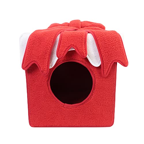 SpirWoRchlan Weihnachtsdekoration, Welpenhütte, faltbar, quadratisch, großer Platz, doppelte Verwendung, hält Wärme, Flanell, niedliche Katzen, Käfig-Nesthöhle für Herbst, Weihnachtsgeschenke, SpirWoRchlan Weihnachtsdekoration, Welpenhütte, faltbar, quadratisch, großer Platz, doppelte Verwendung, hält Wärme, Flanell, niedliche Katzen, Käfig-Nesthöhle für Herbst, Weihnachtsgeschenke, von SpirWoRchlan