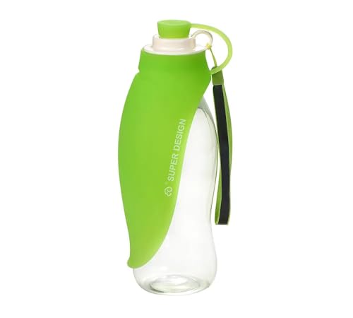 Spire Haustiere Silikon Leaf Wasserflasche - Flasche mit Trinkverschluss für Hunde oder Katzen zum Trinken von Spire