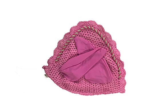 Spire Horse Soft Crochet Atmungsaktive Baumwolle Ohr Netz Hood Ohrenschutz Bonnets (Cob, Pink) von Spire