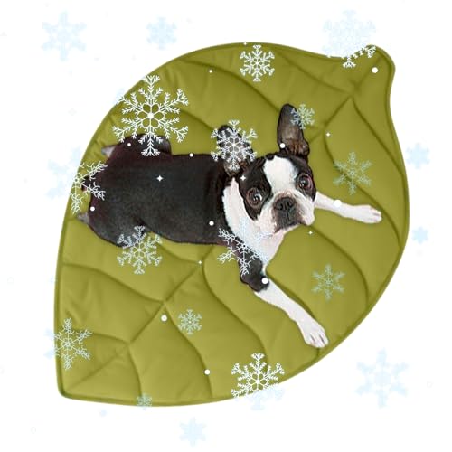 Spizummp Haustier-Kühlmatte – Kühlmatte für Katzen, rutschfeste, waschbare Unterlage mit Blätterform, Bettdecke für Kiste, Auto, Strand, Pool, Camping, Indoor Spizummp Haustier-Kühlmatte – Kühlmatte für Katzen, rutschfeste, waschbare Unterlage mit Blätterform, Bettdecke für Kiste, Auto, Strand, Pool, Camping, Indoor von Spizummp