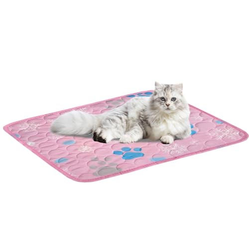 Spizummp Kühlmatte für Hunde, faltbar, Eisseide, rutschfeste Hunde-Kühlmatte für Zuhause, Hinterhof, Wohnzimmer, Balkon, Schlafzimmer, , 60 x 50 cm Spizummp Kühlmatte für Hunde, faltbar, Eisseide, rutschfeste Hunde-Kühlmatte für Zuhause, Hinterhof, Wohnzimmer, Balkon, Schlafzimmer, , 60 x 50 cm von Spizummp