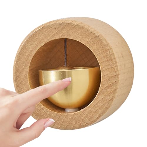 Spizummp Magnetische Türklingel | Holz Schlafzimmer Türklingel | Ohne Bohren Rustikale Dekoration Türklingel für Home Shop Studios Zimmer Nutzung von Spizummp