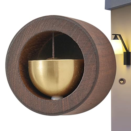 Spizummp Magnetische Türklingel aus Holz, für Schlafzimmer, ohne Bohren, rustikale Dekoration, Türklingel für Zuhause, Geschäft, Studios und Zimmer von Spizummp
