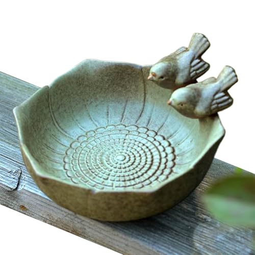 Spizummp Vogeltränke aus Keramik, Retro-Vogeltränke, dekorative Futterschale, künstlerische Vogelfutterschale, Vogeltränke, Hofdekoration für Kolibris, , Schmetterlinge, Eichhörnchen Spizummp Vogeltränke aus Keramik, Retro-Vogeltränke, dekorative Futterschale, künstlerische Vogelfutterschale, Vogeltränke, Hofdekoration für Kolibris, , Schmetterlinge, Eichhörnchen von Spizummp