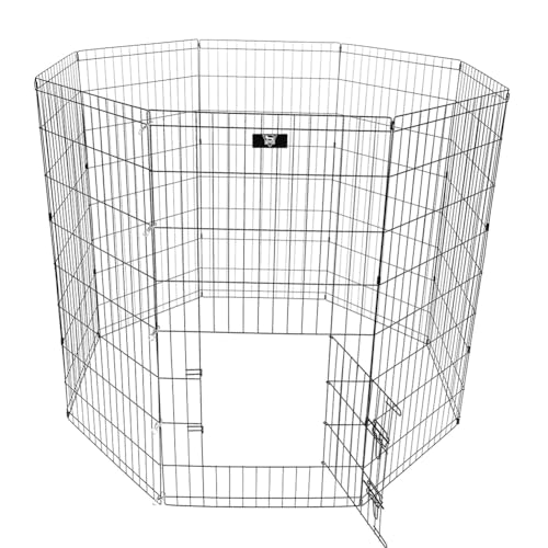 SPOCADO United Freilaufgehege - Faltbares Metallgehege in versch. Größen erhältlich - geeignet für Hunde, Kaninchen, Hamster - individuell formbar, einfacher Aufbau ohne Werkzeug (122 x 61 cm) von Spocado