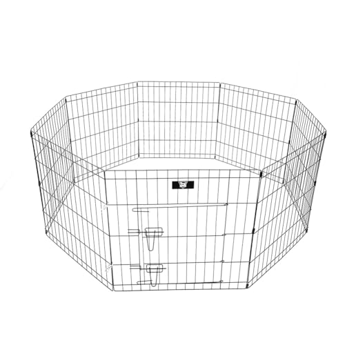 SPOCADO United Freilaufgehege - Faltbares Metallgehege in versch. Größen erhältlich - geeignet für Hunde, Kaninchen, Hamster - individuell formbar, einfacher Aufbau ohne Werkzeug (61 x 61 cm) von Spocado