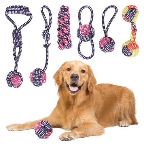 7 Stück Hundespielzeug Welpenspielzeug: Hundespielzeug Unzerstörbar Kauspielzeug Hund Spielzeug für Kleine, Welpen Spielzeug für Hunde Zahnpflege Langlebiges Interaktives Seil 7 Stück Hundespielzeug Welpenspielzeug: Hundespielzeug Unzerstörbar Kauspielzeug Hund Spielzeug für Kleine, Welpen Spielzeug für Hunde Zahnpflege Langlebiges Interaktives Seil von Sporgo