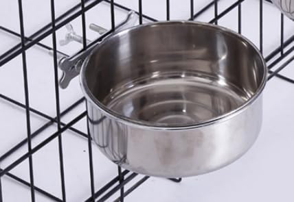 Hundenapf zum Aufhängen: 2 Stück Edelstahl Futternapf zum Aufhängen, Hunde Schüssel Aufhängen am Käfig, mit DREI Halterungen, für Futter und Wasser, für kleine Haustiere wie Katzen, Hunde, Kaninchen Hundenapf zum Aufhängen: 2 Stück Edelstahl Futternapf zum Aufhängen, Hunde Schüssel Aufhängen am Käfig, mit DREI Halterungen, für Futter und Wasser, für kleine Haustiere wie Katzen, Hunde, Kaninchen von Sporgo