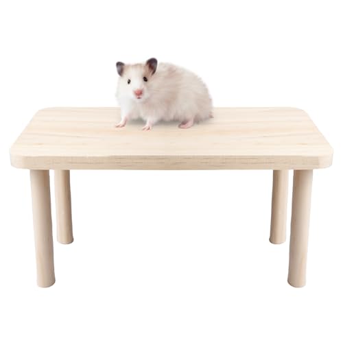 Sporgo Hamster Plattform: Hamsterplattform aus Holz, Hamster Zubehör Hamster Käfig, Hamster Spielpodest für Zwerghamster, Holz Hamster Kletterplattform Beißplattform für Hamster Heim von Sporgo