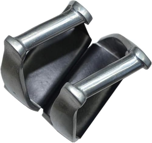 Sport Tent- Western Steigbügel Edelstahl Reitbügel Paar Bügel Steigbügeleisen & -tritte Vintage Stirrups für Reitsattel, mit Rindsleder Pedal/Trittbrett gepolstert Silber+schwarz von Sport Tent