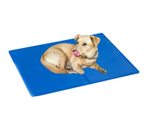 Sport Vibrations® Kühlmatte (Medium 65x50cm) für Hunde & Katzen – Selbstkühlend, ungiftig, langlebig & Kratzfest – Automatische Regeneration der Kühlfunktion – (M) von Sport Vibrations